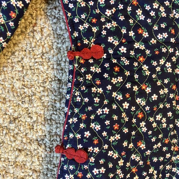 Pegasus Fly House Vintage Floral Chinese Qipao Dress Size XS Theater Quilted - Picture 3 of 11